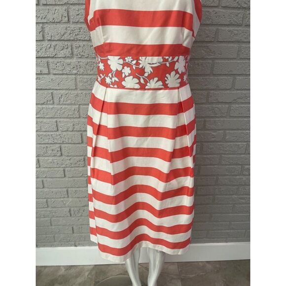 Alyx Limited Floral Striped Pleated Sleeveless Dress Size 12 - Picture 5 of 9